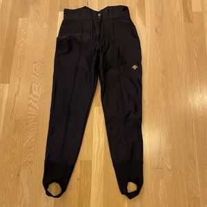 Descente Womens Vintage Black Stirrup Ski Pants / iSize USA 30